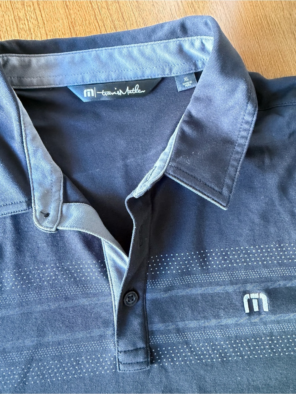 Travis Mathew Men's Black Polo with Grey Trim